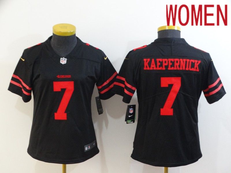 Women San Francisco 49ers 7 Kaepernick Black Nike Vapor Untouchable Limited 2020 NFL Nike Jerseys